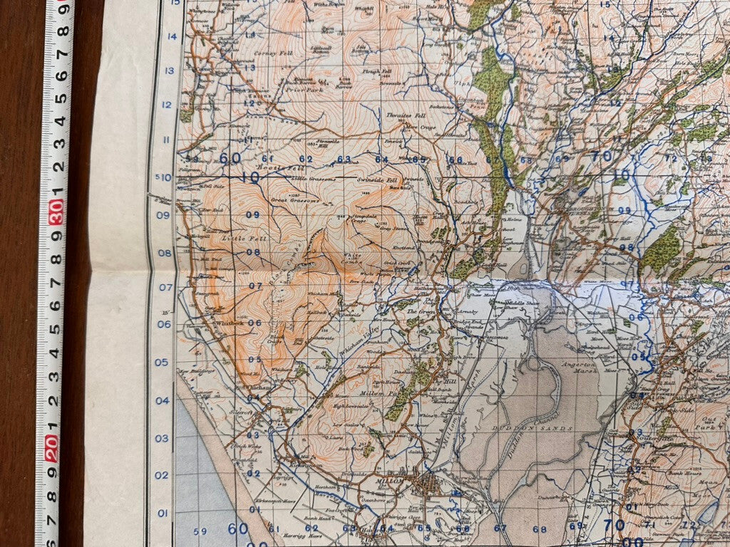 Original WW2 British Army GSGS Os Map of Great Britain - Windermere & Ulverston - The Militaria Shop