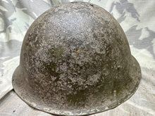 Load image into Gallery viewer, Original WW2 Canadian / British Army Mk3 High Rivet Turtle Helmet & Liner - The Militaria Shop