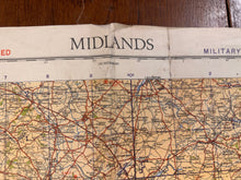 Load image into Gallery viewer, Original WW2 British Army RAF Navy Base Map of England - Midlands - Birmingham - The Militaria Shop