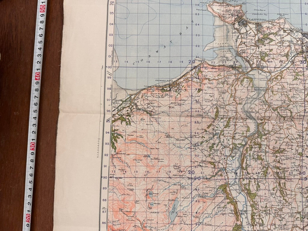 Original WW2 British Army GSGS OS Map of Great Britain - Llandudno & Denbigh - The Militaria Shop