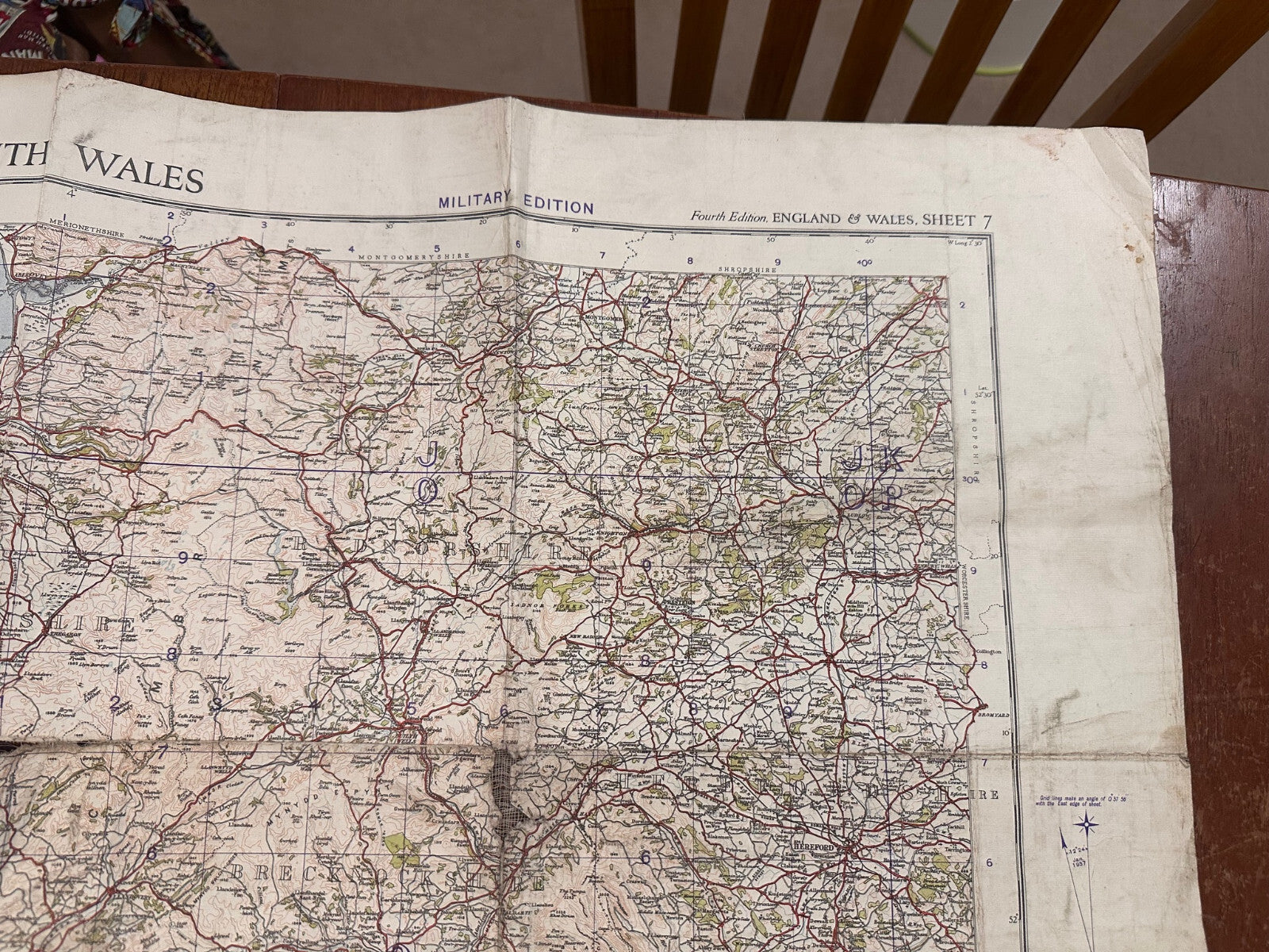 Original WW2 British Army RAF Navy Base Map of South Wales - Cardiff & Swansea - The Militaria Shop
