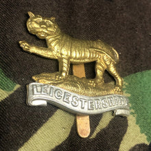 Load image into Gallery viewer, Original WW2 British Army Cap Badge - Leicestershire Regiment - The Militaria Shop
