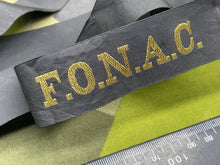 Load image into Gallery viewer, British Royal Navy Cap Tally for Flag Officer Naval Aviation Command FONAC - The Militaria Shop