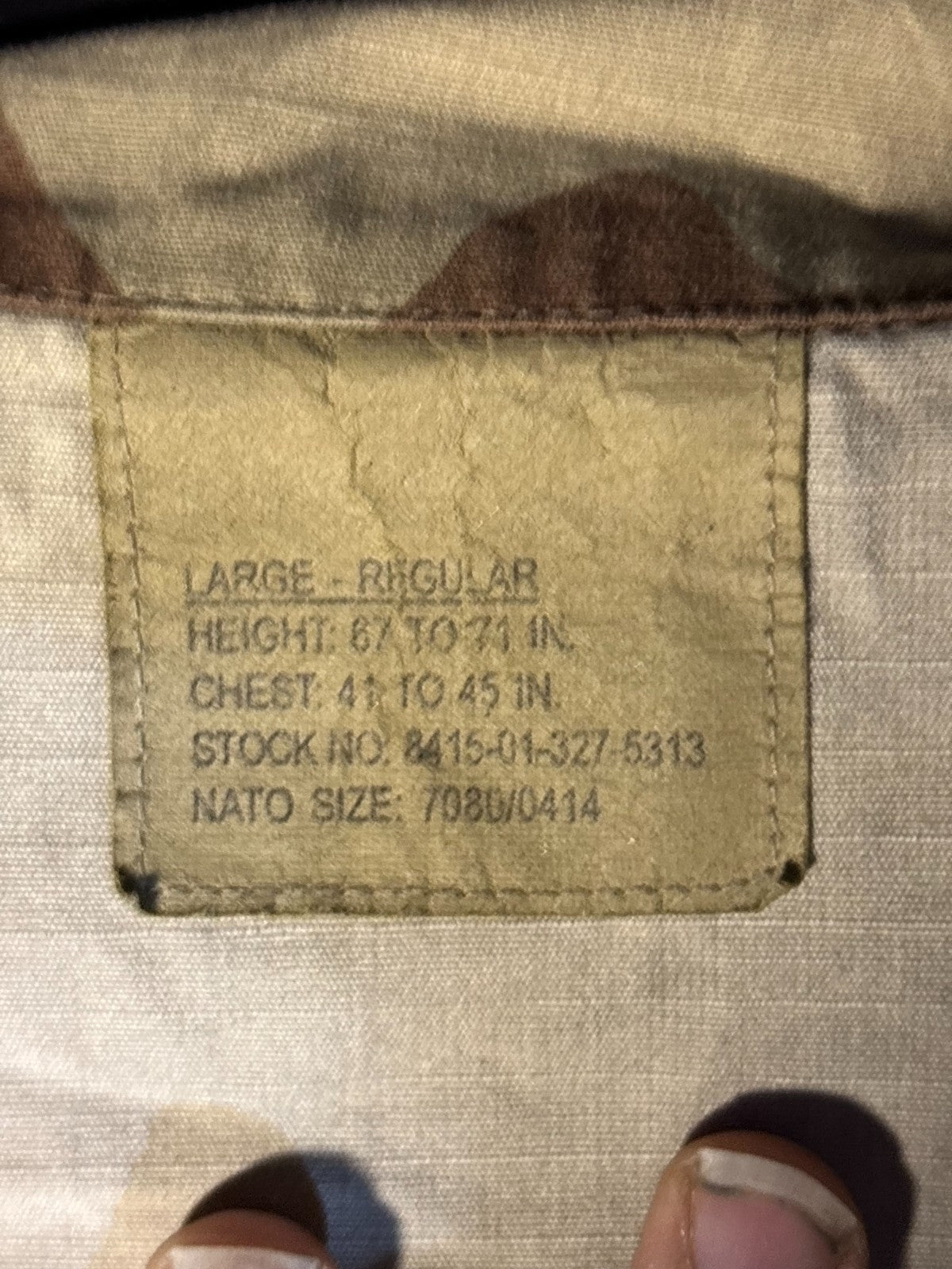 Gulf War US Army DCU Camouflaged Combat Field Coat/Jacket - Large/Regular - The Militaria Shop