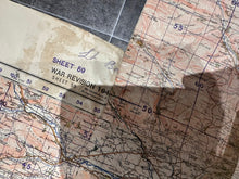 Load image into Gallery viewer, Original WW2 British Army GSGS Map of England & Wales 4/5 Maps Combined Together - The Militaria Shop