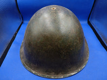 Load image into Gallery viewer, Mk3 Canadian / British Army Original WW2 Turtle Helmet High Rivet - Div Signed - The Militaria Shop