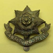 Load image into Gallery viewer, Original WW2 British Army Cap Badge - East Yorkshire Regiment - The Militaria Shop