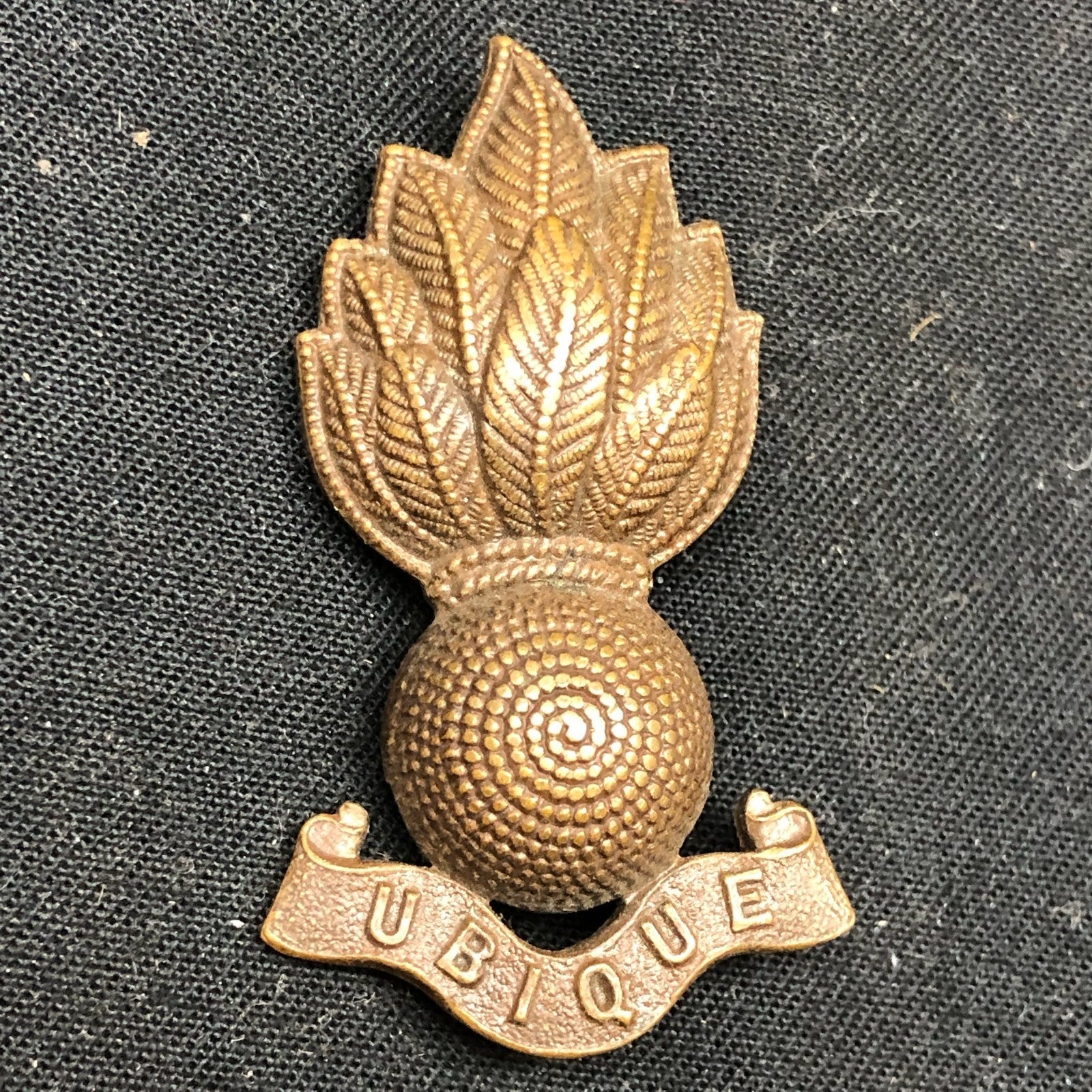Genuine WW2 British Army Brass Cap Badge - Royal Engineers - The Militaria Shop