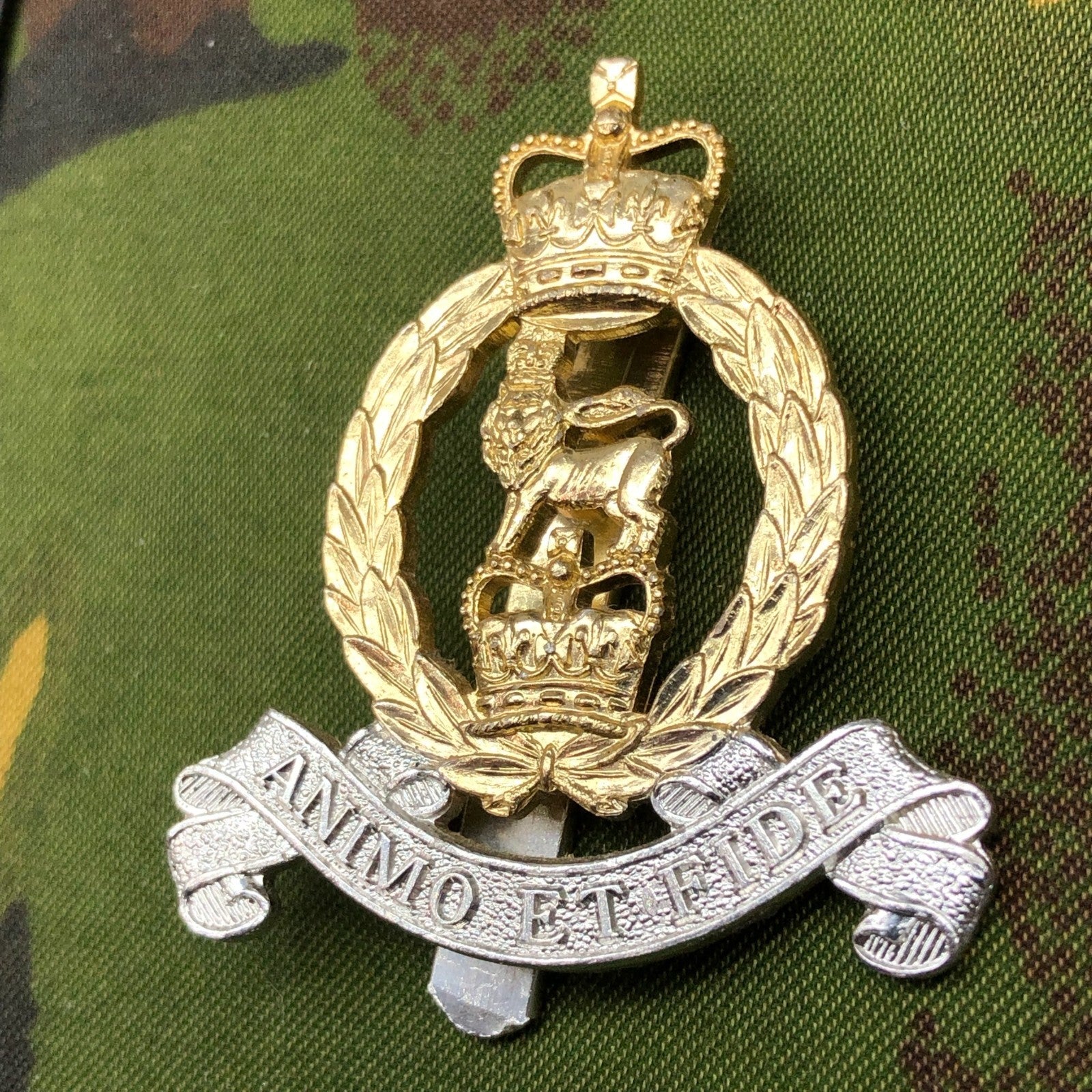 Original British Staybrite Army Cap Badge - Adjutant General's Corps - The Militaria Shop