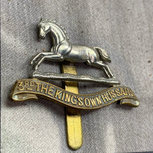 Charger l'image dans la galerie, Original WW2 British Army Cap Badge - 3rd The King's Own Hussars - The Militaria Shop