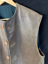 Load image into Gallery viewer, Original WW2 British Army No.2 Camouflaged Leather Jerkin - Size 1 - 1945 Dated - The Militaria Shop