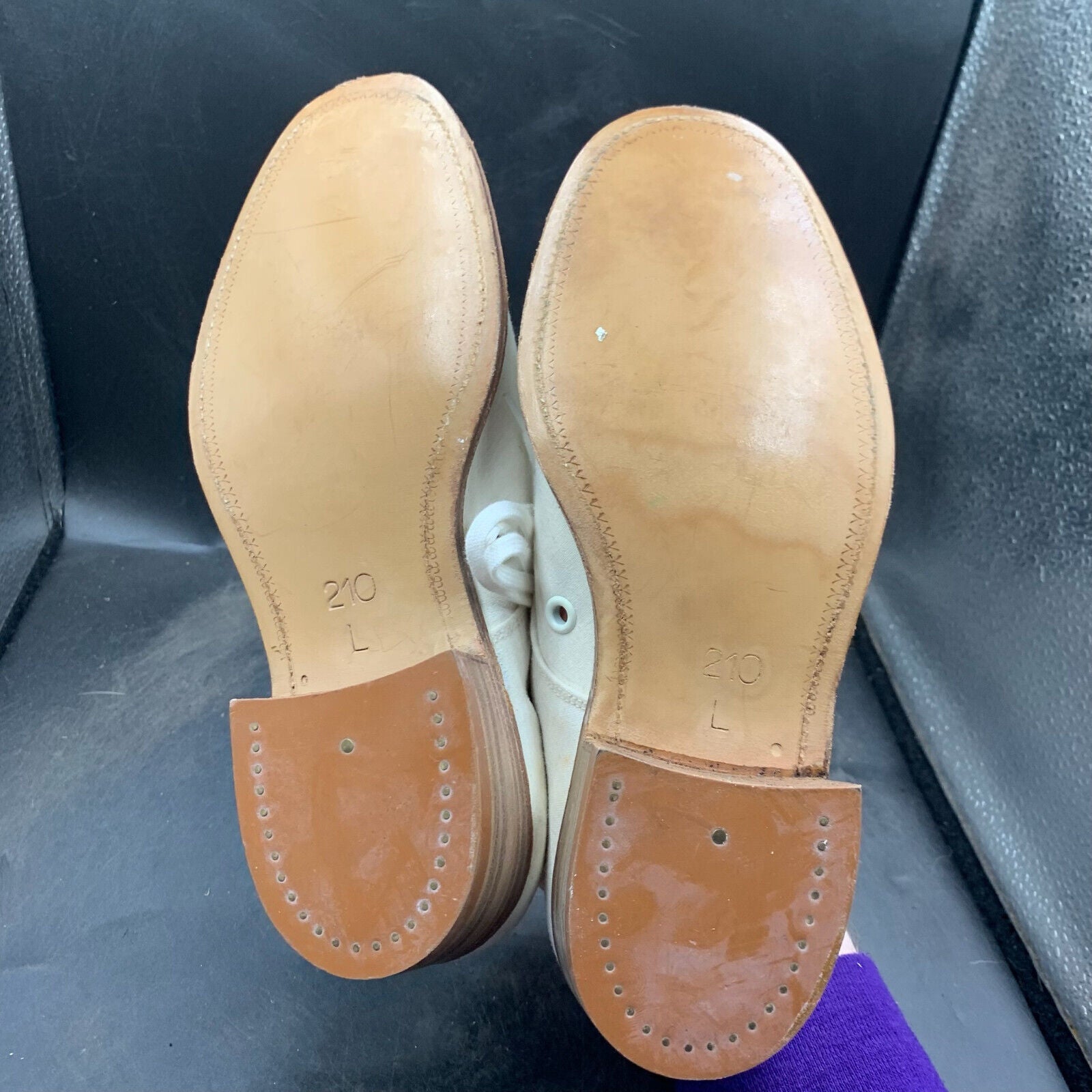 Genuine British Army Summer White Dress Shoes - Size 210 - Approx UK 2.5 - The Militaria Shop