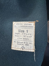 Load image into Gallery viewer, Original WW2 British Army No.2 Camouflaged Leather Jerkin - Size 1 - 1945 Dated - The Militaria Shop