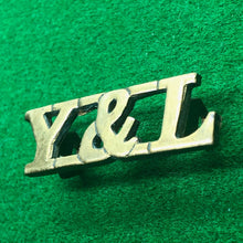Load image into Gallery viewer, Original WW2 British Army Brass Shoulder Title - South Wales Borderers - The Militaria Shop