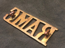 Load image into Gallery viewer, Genuine British Army Brass Shoulder Title - Royal Army Medical Corps - The Militaria Shop
