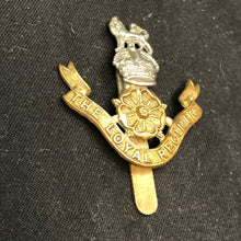 Load image into Gallery viewer, Genuine WW2 British Army Brass Cap Badge - Loyal Regiment (North Lancashire) - The Militaria Shop