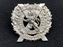 Load image into Gallery viewer, Original WW2 British Army London Scottish Regiment Cap Badge - The Militaria Shop