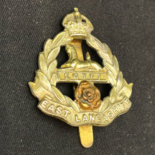 Load image into Gallery viewer, Original WW2 British Army Cap Badge - East Lancashire Regiment - The Militaria Shop