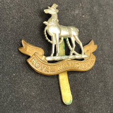 Load image into Gallery viewer, Original WW2 British Army Cap Badge - Royal Warwickshire Regiment - The Militaria Shop