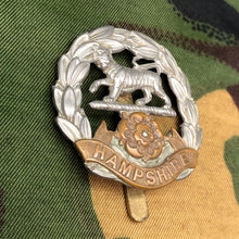 Load image into Gallery viewer, Original British Army WW2 Cap Badge - Hampshire Regiment - The Militaria Shop