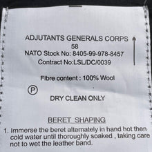 Load image into Gallery viewer, Original British Army Adjutant Generals Corps Green Beret - Size 58cm - The Militaria Shop