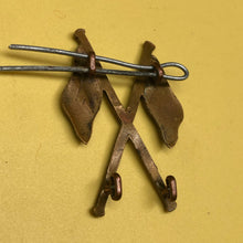 Load image into Gallery viewer, Original WW2 British Army Brass Signallers Flag Sleeve Badge - The Militaria Shop