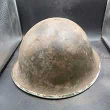 Load image into Gallery viewer, Original British/Canadian Army WW2 Mk3 Turtle High Rivet Combat Steel Helmet - The Militaria Shop