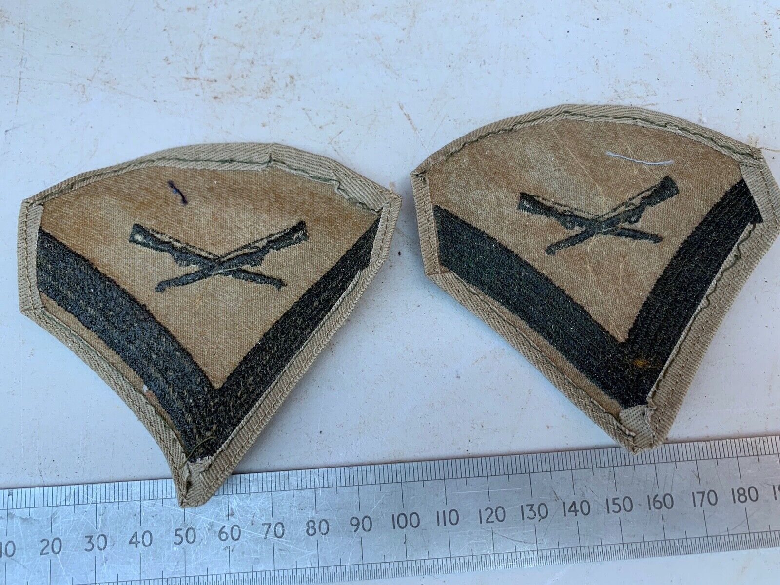 Pair of USMC United States Marine Corps Army Rank Chevrons - Lance Corporal - The Militaria Shop