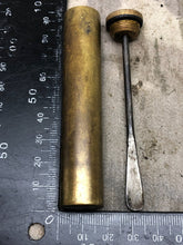 Load image into Gallery viewer, Original WW1 British Army SMLE Enfield Brass Oil Bottle - EFD Marked - The Militaria Shop