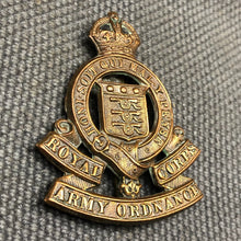 Load image into Gallery viewer, Original WW2 British Army Cap Badge - Royal Army Ordnance Corps - The Militaria Shop