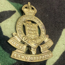 Load image into Gallery viewer, Original WW2 British Army Cap Badge - Royal Army Ordnance Corps RAOC - The Militaria Shop
