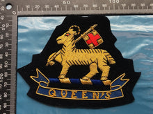 Lade das Bild in den Galerie-Viewer, British Army Bullion Embroidered Blazer Badge - Queen's West Surrey Royal Reg - The Militaria Shop