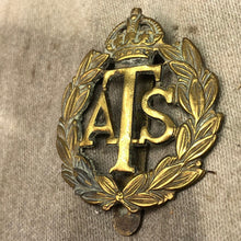 Load image into Gallery viewer, Original WW2 British Army Auxiliary Territorial Service ATS Cap Badge - The Militaria Shop