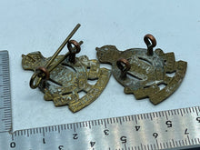 Charger l'image dans la galerie, Original British Army Kings Crown Royal Army Ordnance Corps Collar Badges - The Militaria Shop