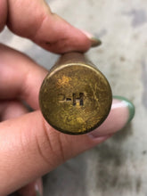Load image into Gallery viewer, Original WW1 British Army SMLE Enfield Brass Oil Bottle - P-H Maker Marked - The Militaria Shop