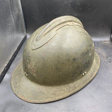 Load image into Gallery viewer, Original WW2 French Army M1926 Adrian Helmet Complete with Liner & Chinstrap - The Militaria Shop