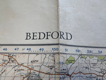 Load image into Gallery viewer, Original WW2 British Army OS Map of Great Britain - Bedford - The Militaria Shop