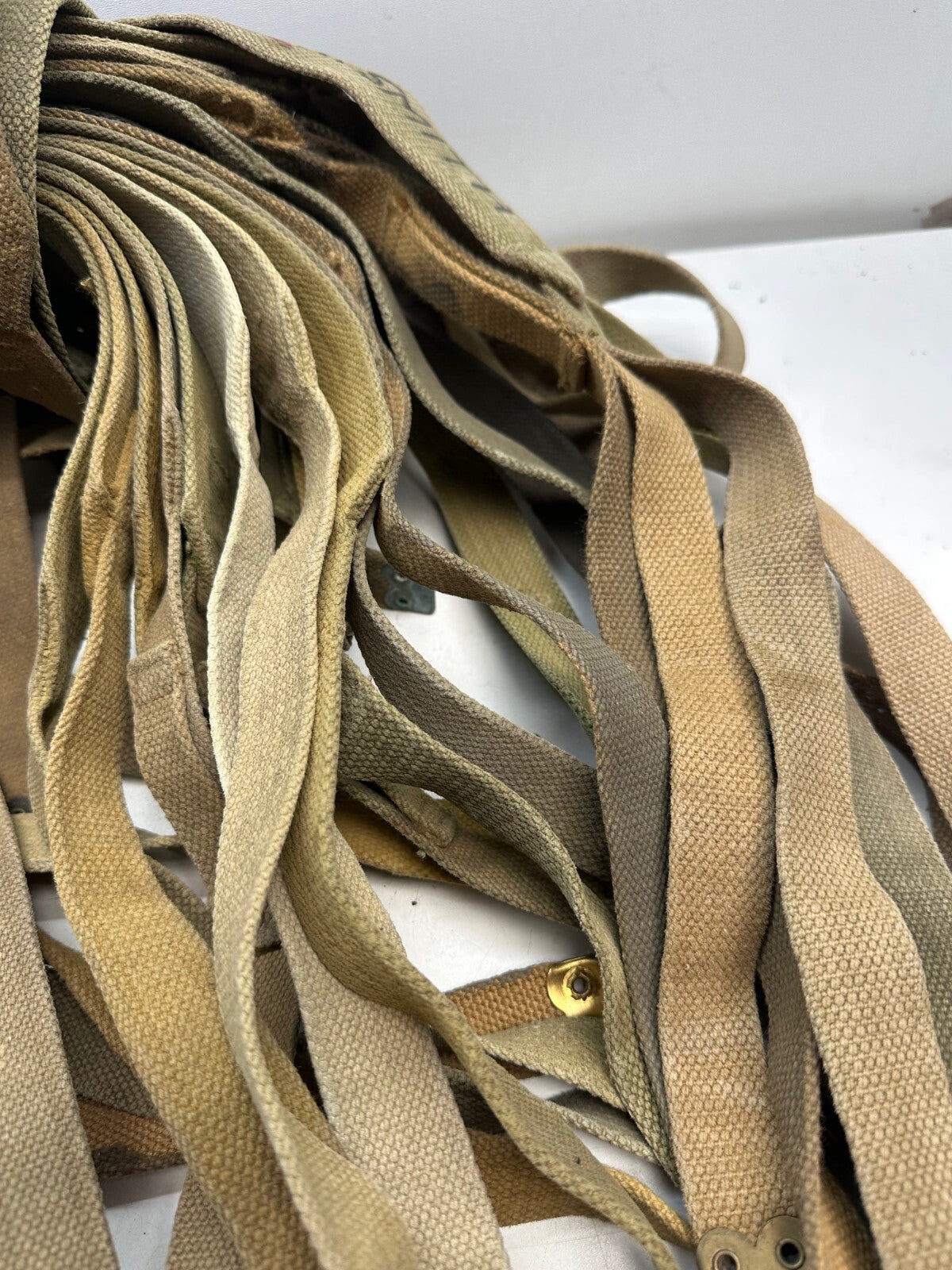 Bulk Lot of 24 WW2 British Army 37 Pattern Shoulder Straps - The Militaria Shop
