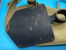 Load image into Gallery viewer, Original WW2 British Army Canvas Handle, Carrier & 1944 Dated Helve with Strap - The Militaria Shop