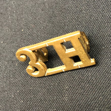 Load image into Gallery viewer, Original WW1 British Army Brass Shoulder Title - 3rd Hussars - The Militaria Shop