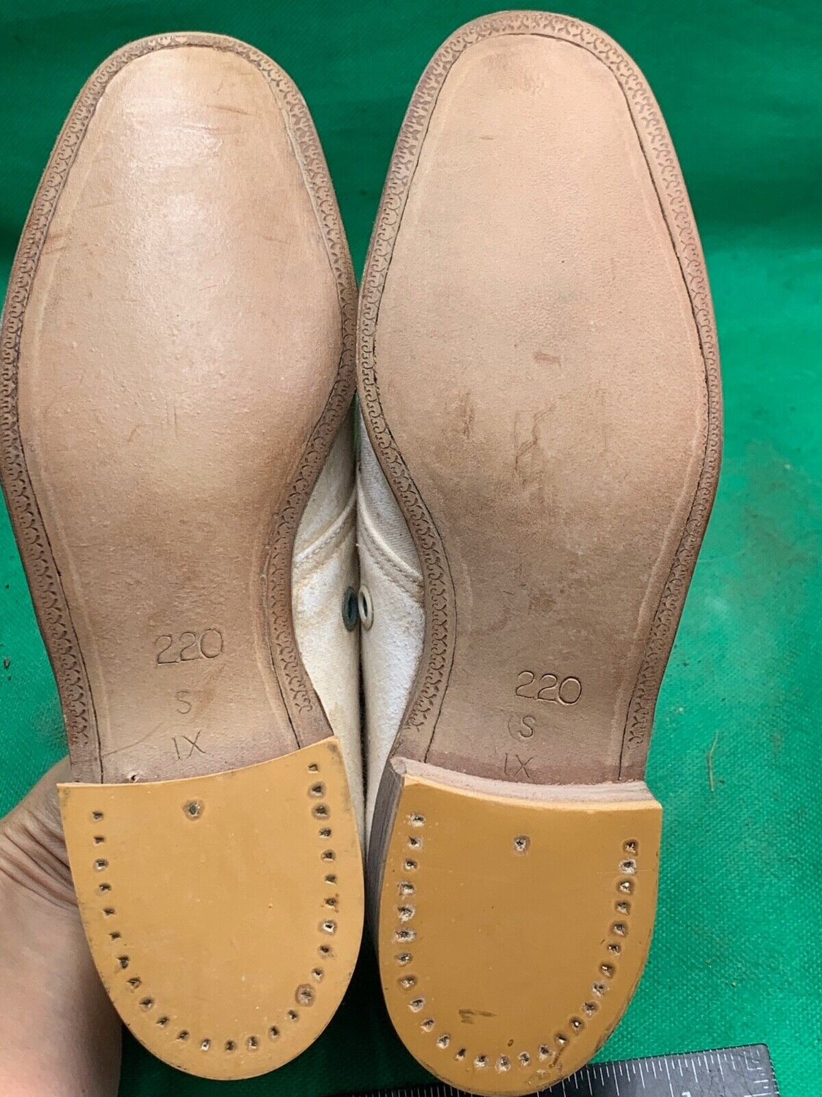 Original WW2 British Army Women's White Summer Shoes - ATS WAAF - Size 220s - The Militaria Shop