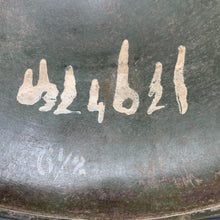 Load image into Gallery viewer, Original British/Canadian Army WW2 Mk3 Turtle High Rivet Combat Steel Helmet - The Militaria Shop