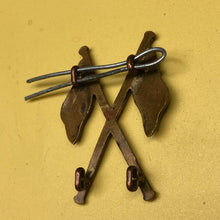 Load image into Gallery viewer, Original WW2 British Army Brass Signallers Flag Sleeve Badge - The Militaria Shop