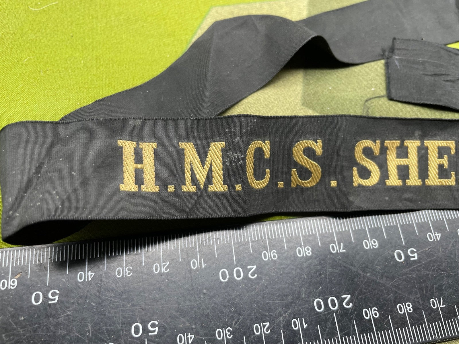 Original British Royal Navy HMCS Shelburne - Cap Tally - The Militaria Shop