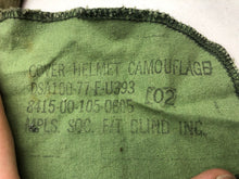 Charger l'image dans la galerie, Original US Army Vietnam War Era M1 Camo Helmet Cover - Local Find - Combat Worn - The Militaria Shop