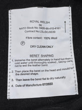 Load image into Gallery viewer, Original British Army The Royal Welsh Regiment Beret - Size 56cm - The Militaria Shop