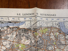 Load image into Gallery viewer, Original WW2 British Army GSGS OS Map of England - S.E London & Sevenoaks - The Militaria Shop