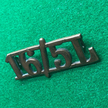 Charger l'image dans la galerie, Original WW2 British Army Brass Shoulder Title - 16/5th Lancers - The Militaria Shop