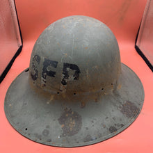 Lade das Bild in den Galerie-Viewer, Original WW2 British Civil Defence Home Front Zuckerman Civilian Helmet SFP - The Militaria Shop