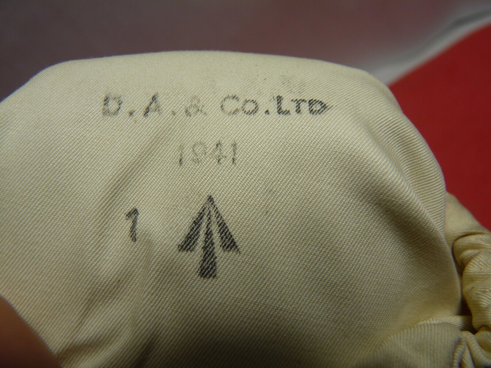 Original WW2 British Army Gunners Winter White Gloves - Dated 1941 - The Militaria Shop